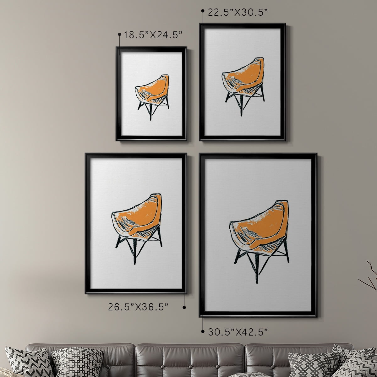 Take a Seat XII Premium Framed Print, in Gold, Black, or Silver - Ready to Hang