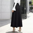 thumbnail image 5 of Wdgfv Women's Vintage High Waist Wool Blend Plaid A-Line Long Maxi Skirt with Pocket, 5 of 5