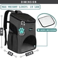 thumbnail image 2 of PetAmi Cat Backpack Carrier, Airline Approved Pet Carrier Backpack for Small Dogs and Large Cats, Soft Sided Collapsible Ventilated with Sherpa Bed for Hiking Travel, Max 18 lbs, Gray, 2 of 3