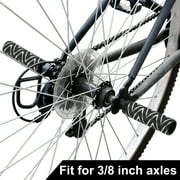 Motoforti 1 Pair Axle Rear Foot Pegs Footpegs Universal Aluminum Alloy for BMX MTB Bike Bicycle 3/8 Axles Black