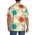 thumbnail image 3 of Balery Vintage Bowling Camisa Casual de Manga Corta con Botones para Hombre, Texturizada, Estilo Cubano, para Playa, Verano-X-Large, 3 of 5
