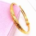 thumbnail image 2 of Bracelet Thicken Adjustable Golden Women Imitation Gold Plated Bangle for Banquet, 2 of 8