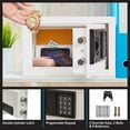 thumbnail image 3 of Stalwart Digital Safe Box with Keypad and 2 Manual Override Keys (White), 3 of 10