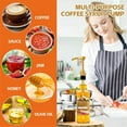 thumbnail image 6 of WINDLAND Gold Coffee Syrups Pump Set 4 Pumps 2 Spoons 1 Cleaning Brush Fit Most 750ml, 6 of 9
