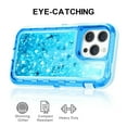 thumbnail image 3 of YUNOVA for iPhone 16/16 Pro/16 Pro Max/16 Plus Case Glitter Floating Liquid Shiny Quicksand Case for Women Girls Heavy Duty Shockproof Protective Case Hard PC Bumper Soft TPU Cover, 3 of 7