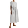 thumbnail image 6 of CIENVNSTG Maxi Dress for Women Solided Color Classic Breathable Summer Dress Flowy Eye-Catching Beach Dress, 6 of 6
