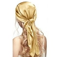 thumbnail image 5 of 35 Inch Satin Head Scarves Large Vintage Square Scarf Silk Feeling Satin Hair Wrapping Scarves for Women Girls-Ginger, 5 of 5