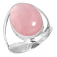 thumbnail image 1 of 925 Silver Ring For Women - Girls Pink Rose Quartz Stone Silver Ring Size 6 January Birthstone Handmade Silver Ring Size 6 Gift For Mother On Birthday 925 Gemstone Silver Jewelry, 1 of 5