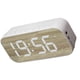 thumbnail image 4 of Reloj despertador digital con altavoz Bluetooth y espejo con pantalla digital para dormitorio y oficina, color blanco, 4 of 12