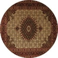 thumbnail image 1 of Ahgly Company Indoor Round Medallion Brown Traditional Area Rugs, 8' Round, 1 of 4