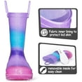 thumbnail image 7 of Kushyshoo Kids Blue Purple Glitter Light up Rain Boot Size 2 Big Girl, 7 of 7
