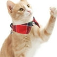 thumbnail image 2 of Collar para gato GOOHOCHY, lindo collar para gatitos con cascabel, collar a cuadros para gatos, ajustable., 2 of 8