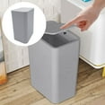 thumbnail image 2 of Durable Plastic Square Flip Top Trash Can Convenient Lid Operation Ideal For Home Use Other Cleaning Supplies Home Decor, 2 of 5