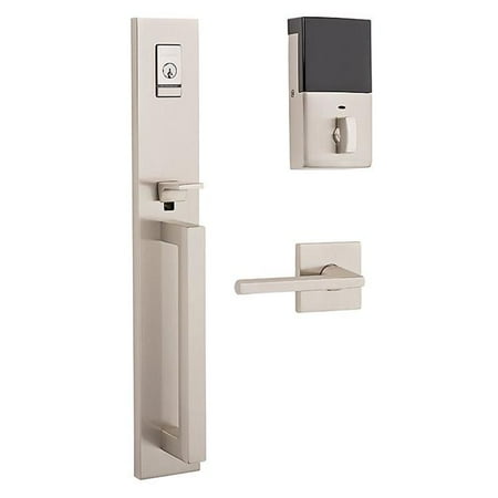 Baldwin Hardware Soho Single - Baldwin 85392150BLENT Left Hand Single Cylinder Minneapolis Full Evolved Bluetooth Handleset Complete with Interior Lever - Satin Nickel