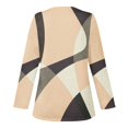 thumbnail image 4 of Dyegold Fall Tops For Women 2023 Trendy Long Sleeve Shirts Dressy Casual V-Neck Leopard Color Block Tunics Top Loose Blouses, 4 of 5