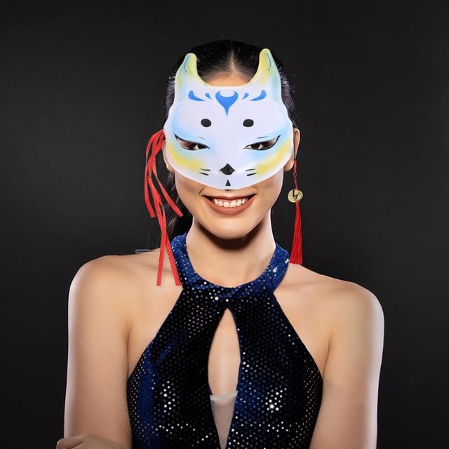 CTIRCHIU Fox Masquerade Mask Half Mask Multi Plastic 1Pcs For Adults Event