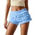 thumbnail image 2 of Bloomer Shorts for Women Summer Casual Cute Ruffle Pumpkin Pants Boyshorts Layered Y2k Mini Shorts, 2 of 6