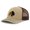 Khaki Coffee, variant on Wildlife Buffalo Embroidery Design Richardson Structured Front Mesh Back Cap Heather Gray/Black