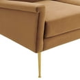 thumbnail image 2 of Modway Chesapeake Performance Velvet Sofa, Brown, 2 of 5