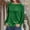 Green, variant on AXXD Basic Blouses for Women Business Casual Summer 2024 Trendy Pullover Round Neck Solid Long Sleeve Casual Shirt Blouse Tops
