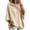 Khaki #46, variant on WULMLEO Hoodies Women Oversized 3/4 Sleeve Drawstring Hooded Fall Winter Pullover Casual Loose Fit Lightweight Sweatshirts Trendy Comfortable Sweaters Sky Blue L