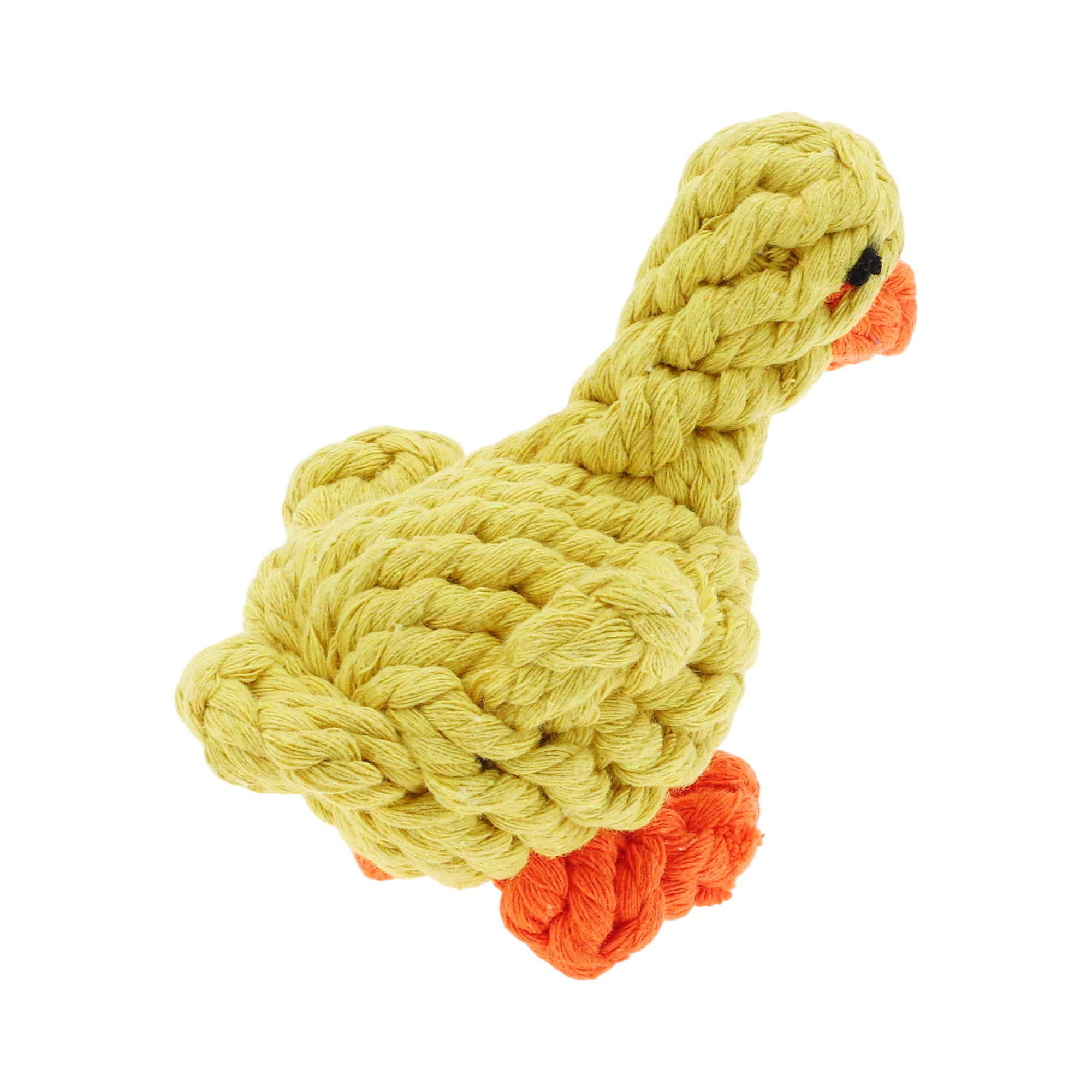 Unique Bargains Puppy Teethings Chewer Bear Shape Dog Chew Rope Braided Cotton Teeth Cleaning Rope Assorted Color Duck Shape Yellow 2 Pcs