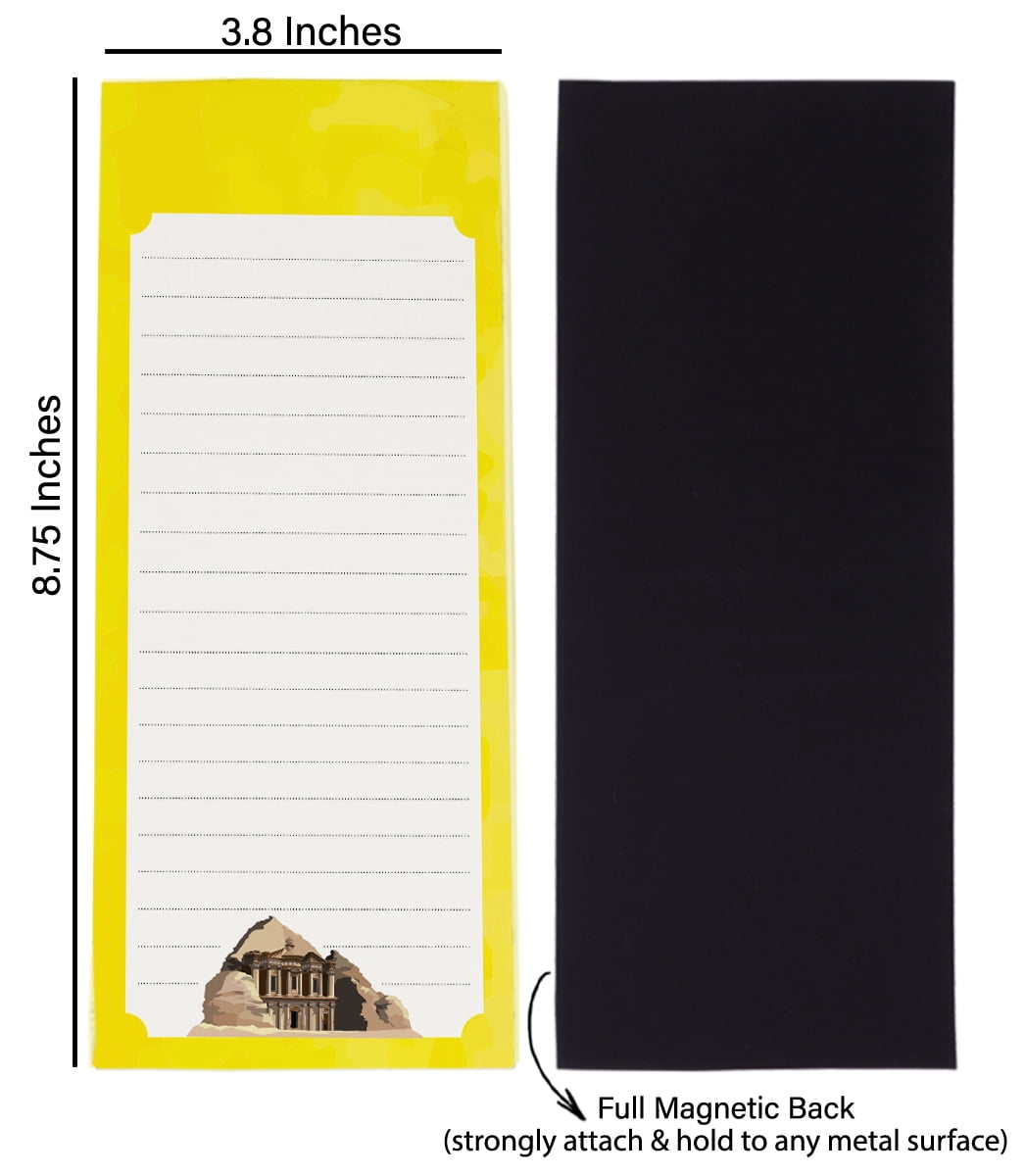 Inkdotpot Pack of 3 Magnetic Fridge To-Do List Notepads- Magnetic Memo Pads For Refrigerator-(50 Sheets Each)-FA