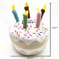 thumbnail image 6 of Dog Pet Toy Celebration Plush Birthday Stuffed Squeaky Chew Play Toy Cake Bone, 6 of 6