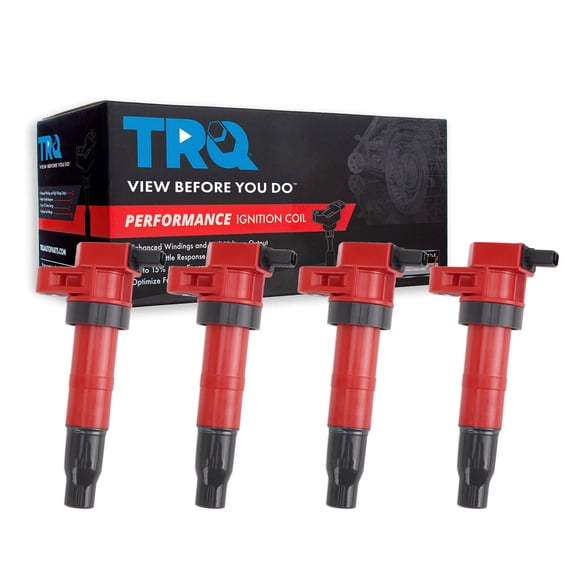 TRQ Ignition Coil Set 4 Piece High Temperature Epoxy Fits 2006-2008 Hyundai Sonata 06-08 Kia Optima