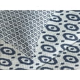 thumbnail image 4 of Ambesonne Ikat Quilted Bedspread Set 3 Pcs, Traditional Circles Dots, King Size, Night Blue White, 4 of 5