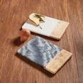 thumbnail image 2 of Mud Pie Beaded Wood & Marble Cutting Board, Gray, 8" x 12", 2 of 3