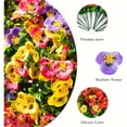 thumbnail image 5 of Nearly Natural Pansy Bush UV Resistant Artificial Outdoor Plant - 13" - Multicolor - Set of 12, 5 of 9