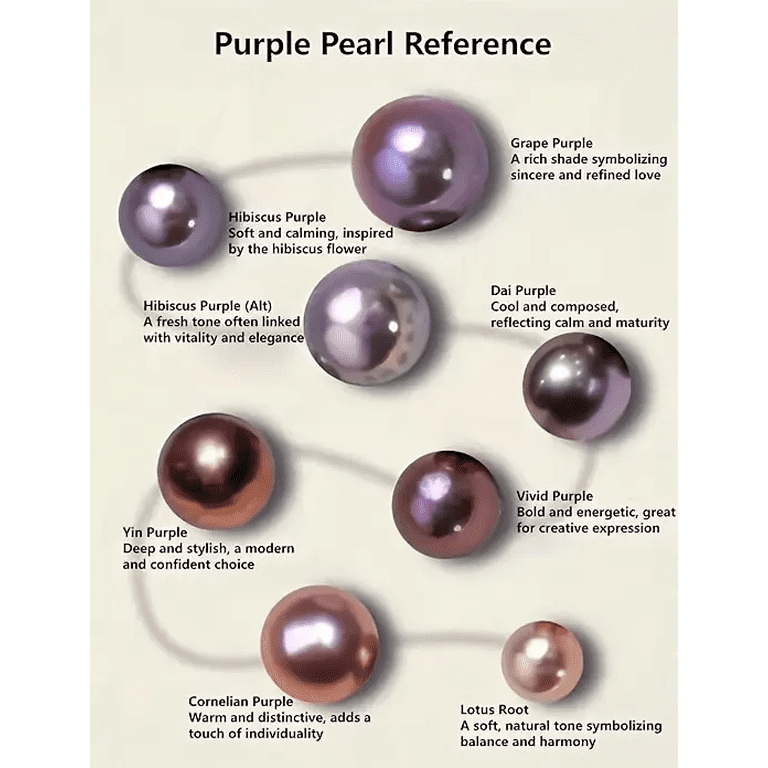 YAMI Purple Cultured Pearl Drop Earrings, 8-8.5mm photo 2
