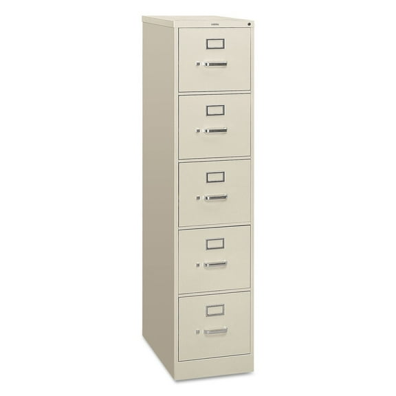 HON 5 Drawers Vertical Lockable Filing Cabinet, Gray