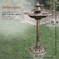 thumbnail image 4 of Alpine Corporation 3-Tiered Pedestal Outdoor Water Fountain and Bird Bath, Bronze, 4 of 11