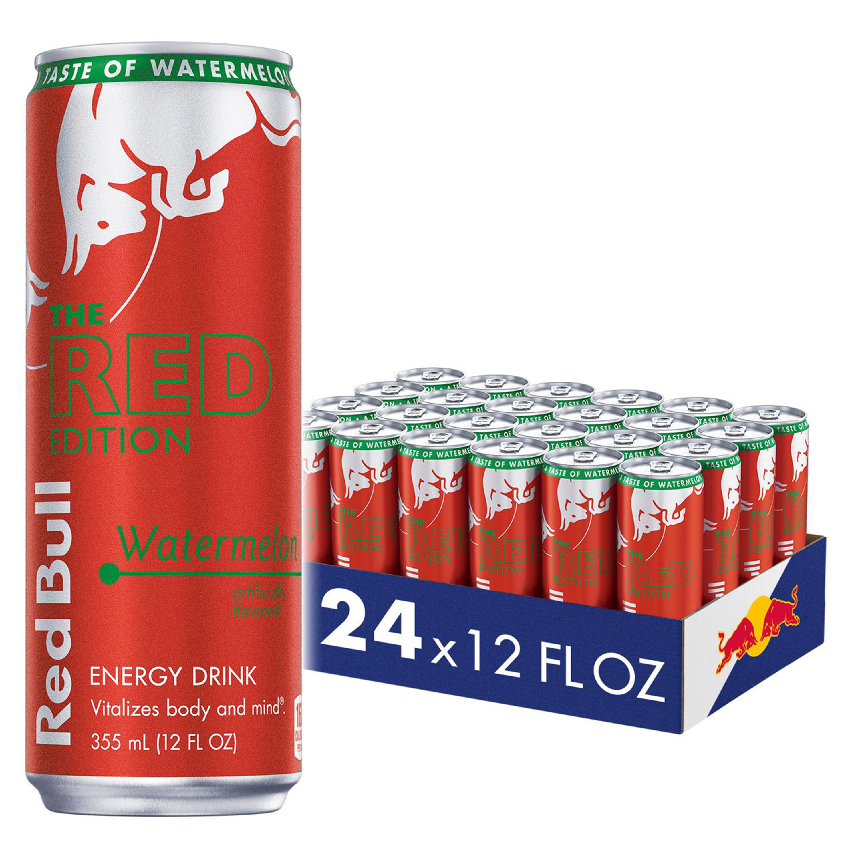 Red Bull Energy Drink, Watermelon, 12 Fl Oz (24 pack) - Walmart.com ...