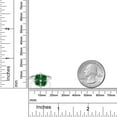 thumbnail image 3 of Gem Stone King 925 Sterling Silver Green Zirconia Ring for Women (1.84 Cttw, Heart Shape 5MM, Gemstone Birthstone, Size 5), 3 of 3