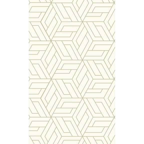 Whites Abstract Geometric Interlink Printed Non-Woven Non-Pasted Textured Wallpaper 57 Sq. Ft.