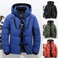 thumbnail image 4 of KaLI_store Men's Parka Winter Coats Men Parka Jackets Mens Autumn And Winter Solid Zipper Warm Coat Orange,XXL, 4 of 4