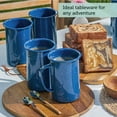 thumbnail image 3 of Cinsa 6 Piece 20 oz Enameled Steel Mug Set for Indoor/Outdoor - Royal Speckled Blue, 3 of 6
