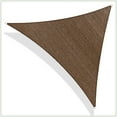 thumbnail image 3 of ColourTreeUSA  Triangle Sun Shade Sail HDPE Mesh Fabric Screen Canopy UV Block 190 GSM 14' x 14' x 14' - Brown, 3 of 5