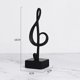 thumbnail image 5 of Figura de nota musical, estatua de resina, escultura artística, símbolo musical para la mesa del hogar Negro, 5 of 6