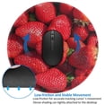 thumbnail image 4 of Disketp Strawberry Red Small Mouse Pad 7.9x7.9 Inches,Washable Round Mousepad For Office Laptop Computer,Non-Slip Rubber Base Mouse Pads For Wireless Mouse, 4 of 9