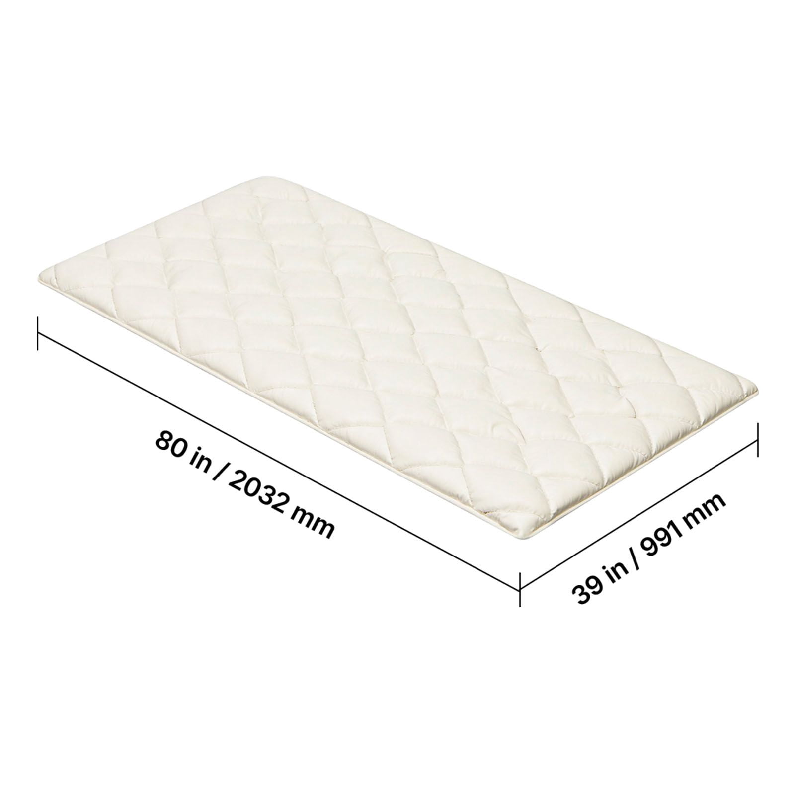 Japanese Tatami Mat Twin Size 80x39x2.5", 9-Layer Support, Memory Foam, Storage Bag, for Floor Sleeping Meditation Yoga