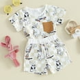 thumbnail image 2 of Bagilaanoe 2pcs Toddler Easter Outfits Baby Boy Shorts Set Short Sleeve Print T Shirt Tops + Shorts 6M 12M 18M 24M 3T Kids Casual Summer Clothes, 2 of 8