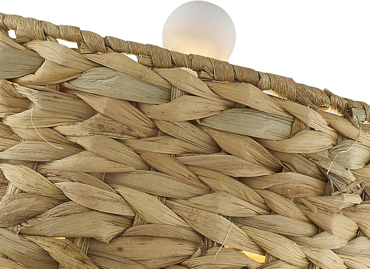 "Maxax 26"" Coastal Rattan Table Lamps, Set of 2 with Handwoven Seagrass Shade for Living Room or Bedroom"