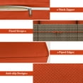 thumbnail image 4 of Snubbull 8 Pcs 25.6" x 23.6" Cushion Covers for Patio Furniture, Outdoor Waterproof Cushion Slipcovers Replacement with Zipper, Orange, 4 of 6