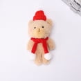 thumbnail image 1 of Bonita bufanda para el día de San Valentín, osito de peluche marrón, regalo de ropa DIY, árbol de Navidad floral, accesorios de mano, colgante, 1 of 6