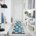 thumbnail image 4 of Yayeee Runner Rug for Bedroom 2'x6' Machine Washable Hallway Non Slip Mat, Blue White Geometric Patterns, 4 of 8