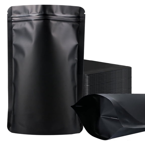 CCOCC 100 Pack Mylar Smell Proof Bags, Resealable Stand Up Pouch Bags Foil Sealable Bags for Packaging, 4.72×7.87 Inch